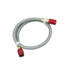 NOS Stainless Steel Braided Hose -4AN 1-foot Red