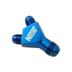 NOS 8-6AN Blue Specialty Y Fitting Block