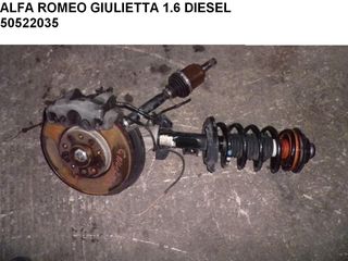 ALFA ROMEO GIULIETTA 1.6 DIESEL ΕΜΠΡΟΣ ΑΡΙΣΤΕΡΟ ΑΚΡΟ 50514553 - ΑΜΟΡΤΙΣΕΡ 50523956 - ΗΜΙΑΞΟΝΙΟ 50522035
