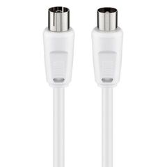 Καλώδιο κεραίας αρσενικό σε θηλυκό GOOBAY 11513 <70dB CCS λευκό μήκους 7.5m