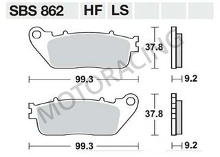 ΤΑΚΑΚΙΑ ΠΙΣΩ HONDA CB 1000R 08'-14' / VFR 800X 11'-16' / VFR 1200 10'-14' SBS 862HF - ( ΚΕΡΑΜΙΚΟ )