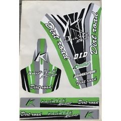 Σετ αυτοκόλλητα Φτερών Kawasaki Motocross - Enduro