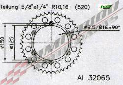 SX-F 250 RACING 06-17 ΓΡΑΝΑΖΙΑ ΕΜΠΡΟΣ & ΠΙΣΩ