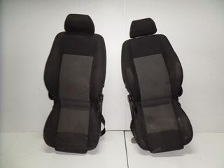 Nissan QashQai 2006-2013 κάθισμα εμπρός με airbag αριστερό-δεξί μαύρο-γκρί  (δερμάτινα-ηλεκτρικά)