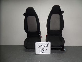 Smart fortwo 1000 (w451) 2007-2014 κάθισμα εμπρός αριστερό-δεξί μαύρο-γκρί