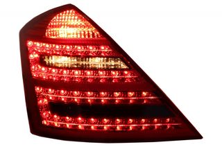 LED Taillights Mercedes Benz S-Class W221 (2006-2009) Limousine Red Smoke FaceLift Design