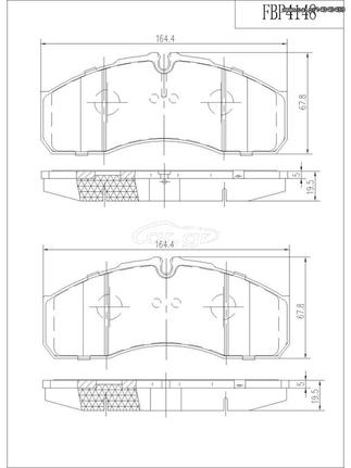 Σετ τακάκια, δισκόφρενα MΠΡΟΣΤΑ MERCEDES-BENZ SPRINTER 5t Platform/Chassis (905) 04/2001-05/2006 (ΤΙΜΗ ΜΕ ΦΠΑ)