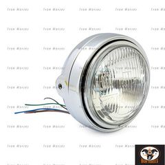 ΦΑΝΑΡΙ ΕΜΠΡΟΣ ΜΟΤΟΣΥΚΛΕΤΑΣ ROADSTER HEADLAMP 5-3/4 INCH H4 CHROME