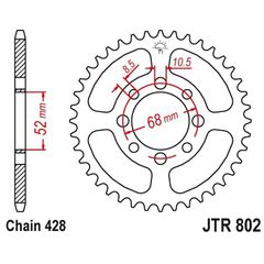 Γραναζι πισω 802.42 Kawasaki Kazer/Kriss/FX/Shogun/Address 125 42 Δ Taiwan Α' - (10110-517)