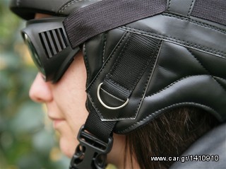 Κράνος ρετρό Club Retro Pilot Helmet 1932 Black-thumb-6