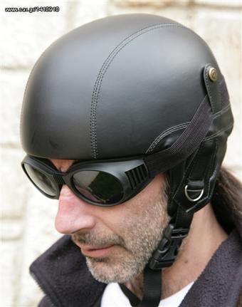 Κράνος ρετρό Club Retro Pilot Helmet 1932 Black