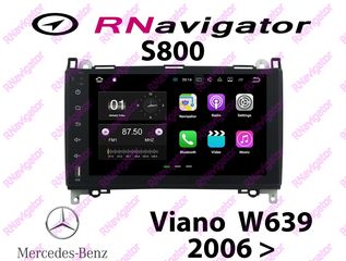 Mercedes Benz Viano W639  2006-2016 - RNavigator S800 - RN8MBABD - 8'' OEM ΕΡΓΟΣΤΑΣΙΑΚΕΣ ALL TOUCH  ΟΘΟΝΕΣ με Mirror Link και Wi-Fi- ANDROID 7.1.2