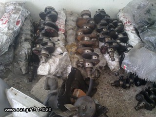 NISSAN PICK UP D21 / D22, MOD. 90-02, TD25 / TD27 / TD25-T / TD27-T, 2,5cc & 2,7cc, CRANK SHAFT & PISTONS & CON`RODS & CAMSHAFT.-thumb-1