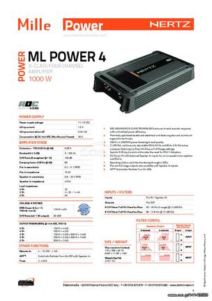 ML Power 4 D-CLASS FOUR CHANNEL AMPLIFIER eautoshop gr δωρεαν παραδοση