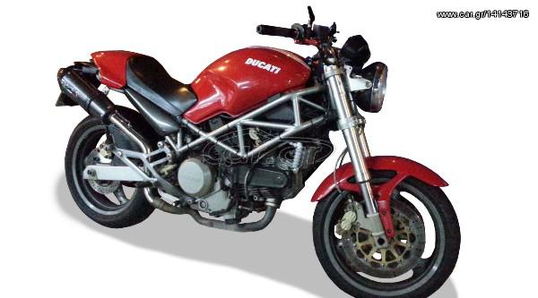 Εξατμίσεις Διπλά Τελικά Gpr Gpe Evo Poppy Carbon Look Ducati MONSTER 400-600-750-900 1993-2000 Ψηλή Τοποθέτηση Special Offer 