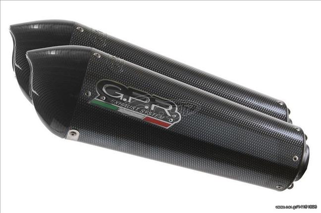 Εξατμίσεις Διπλά Τελικά Gpr Gpe Evo Poppy Carbon Look Ducati MONSTER 800 2003-2005  Special Offer Ψηλή Τοποθέτηση 