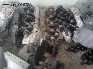 NISSAN PICK UP, URVAN, KLARK, MOD. 80 - 90, ENGINE SD23 / SD25, 2,3cc / 2,5cc, CRANK SHAFT, CON`RODS, PISTONS.