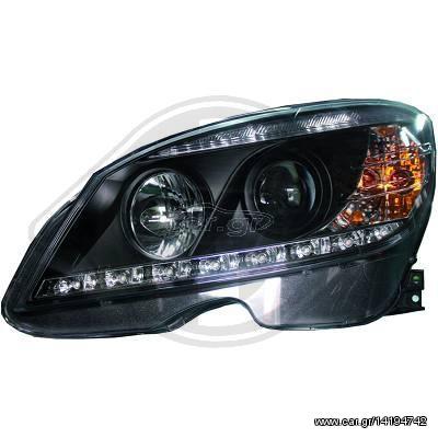 c class w204 εμπρος φαναρια led eautoshop.gr 