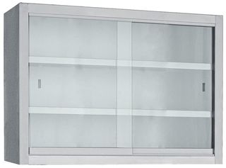 Ποτηριέρα με κρυστάλλινες πόρτες συρόμενες 110x34x72 cm