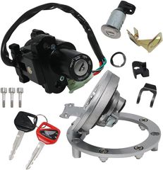 Honda CBR600 F4 F4I,CBR900RR CBR929/CBR954,CB600F 599/600 PC36,VTR1000F Firestorm/Superhawk for Honda CB400 NT650   καινούριο Σετ Κλειδαριές κεντρικού διακόπτη τάπα ντεπόζιτου βενζίνης κλειδαριά σέλας-thumb-2