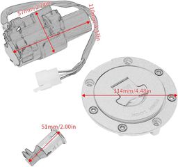 Honda CBR600 F4 F4I,CBR900RR CBR929/CBR954,CB600F 599/600 PC36,VTR1000F Firestorm/Superhawk for Honda CB400 NT650   καινούριο Σετ Κλειδαριές κεντρικού διακόπτη τάπα ντεπόζιτου βενζίνης κλειδαριά σέλας-thumb-4