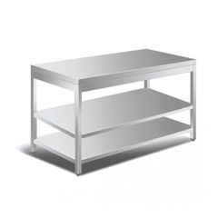 Τραπέζι Εργασίας με δύο ράφια 240x70x86 cm