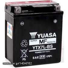 ΛΥΡΗΣ ΜΠΑΤΑΡΙΑ YUASA YTX7L-BS YUASA YTX7L-BS 12V, 6Ah/50A(EN), ΔΕΞ(+), M6-AGM, YUAM327BS