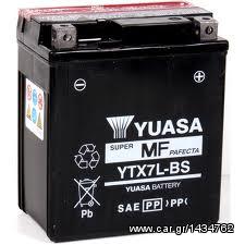 ΛΥΡΗΣ ΜΠΑΤΑΡΙΑ YUASA YTX7L-BS YUASA YTX7L-BS 12V, 6Ah/50A(EN), ΔΕΞ(+), M6-AGM, YUAM327BS