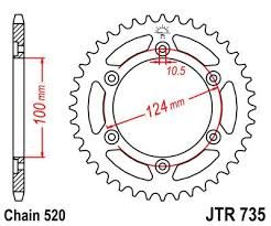 ΓΡΑΝΑΖΙ ΟΠΙΣΘΙΟ (ΤΡΟΧΟΥ) JT 40 ΔΟΝΤΙΑ ΓΙΑ DUCATI