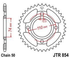 ΓΡΑΝΑΖΙ ΟΠΙΣΘΙΟ (ΤΡΟΧΟΥ) JT 41 ΔΟΝΤΙΑ ΓΙΑ YAMAHA