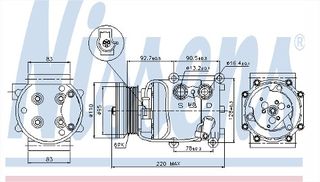 ΚΟΜΠΡΕΣΕΡ A/C FORD FOCUS NISSENS 