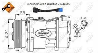 ΚΟΜΠΡΕΣΕΡ A/C AUDI A3 NRF 