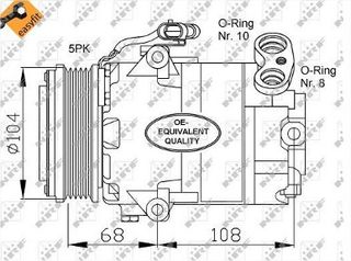 ΚΟΜΠΡΕΣΕΡ A/C OPEL VAUXHALL ASTRA NRF 