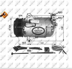 ΚΟΜΠΡΕΣΕΡ A/C OPEL VAUXHALL ASTRA NRF 