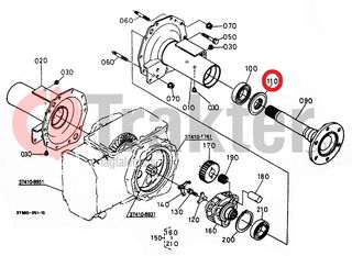 ΤΣΙΜΟΥΧΑ ΠΙΣΩ ΤΡΟΧΟΥ ORIGINAL KUBOTA GL23/25 GT 19/21/23/3/5/8 KT 20/210/215/22/230/235/24/250/255 Saturn X20/X24 T200/22/220/240-thumb-1