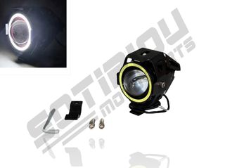 ΠΡΟΒΟΛΕΑΣ ΜΗΧΑΝΗΣ LED U7 125W ΜΕ ANGEL EYE ΑΣΠΡΟ