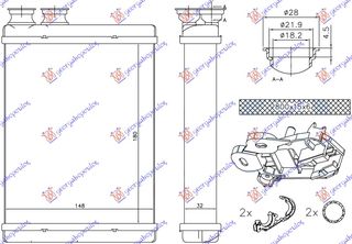 Ψυγείο Καλοριφέρ PEUGEOT 308 Ηatchback / 5dr 2014 - 2017 1.2 THP 110  ( HNP (EB2ADT),HNV (EB2DTM),HNZ (EB2DT)  ) (110 hp ) Βενζίνη #636006500