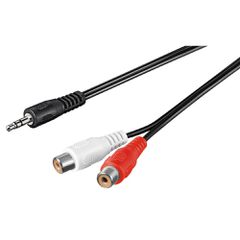 Αντάπτορας GOOBAY 50116 3.5mm αρσενικό σε 2x θηλυκό RCA μήκους 1.5m