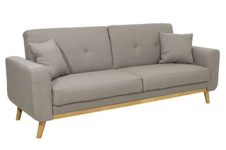 Καναπές-κρεβάτι "CARMELO" υφασμάτινος σε μπεζ χρώμα 214x80x86