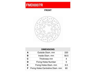ΔΙΣΚΟΠΛΑΚΑ ΕΜΠΡΟΣ PIAGGIO SKIPPER 125 / SKIPPER 150 FERODO-thumb-1