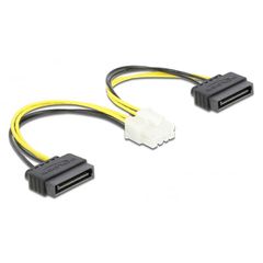 Καλώδιο DELOCK 83020 EPS 8pin σε 2x SATA 15pin 15cm