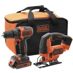 Black and Decker Σετ Κρουστικό Δραπανοκατσάβιδο & Σέγα 18V Li-Ion  BCK22S1S+ ΔΩΡΟ ΓΑΝΤΙΑ ΕΡΓΑΣΙΑΣ(ΕΩΣ 6 ΑΤΟΚΕΣ Η 60 ΔΟΣΕΙΣ)