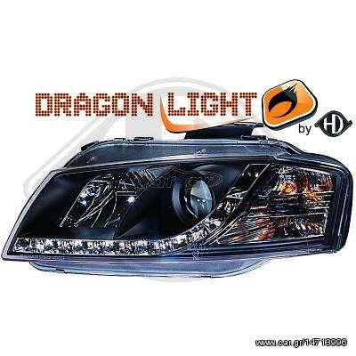 Audi A3 8P BLACK( MAYRO ) Daylight headlight www.eautoshop.gr