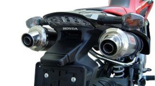 Gpr Εξατμίσεις Διπλά Τελικά Round Inox Honda FMX 650 2005 - 2008(Μήκος Τελικών 40 Εκ.)