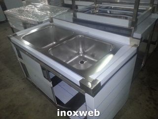 INOXWEB 2027-Λαντζα κλειστη 140χ70χ87 ΜΕ 2 ΓΟΥΡΝΕΣ 50χ50