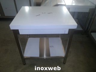 INOXWEB 2027-Επαγγελματικό ανοξείδωτο τραπέζι - πάγκος εργασίας 90χ70χ87 εκ ID-TR9070