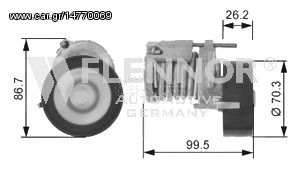ΤΕΝΤΩΤΗΡΑΣ ΙΜΑΝΤΑ POLY-V AUDI A2/SEAT/SKODA/VW (FLENNOR)