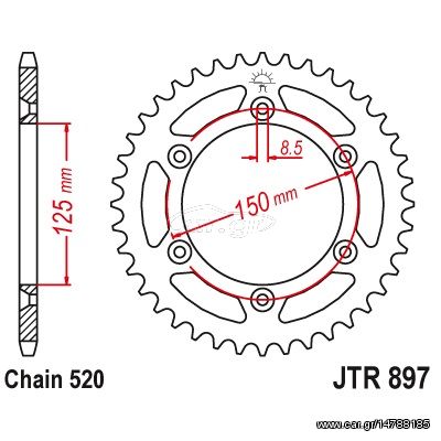 Γραναζι πισω 897.40 FE SPROCKETS FE1068.40 TM125EXC/KTM200 EXC/KTM625LC4/KTM640LC4/KTM640SMC 40Δ - (10110-537)