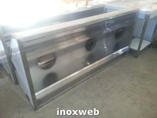 INOXWEB 2026-Επαγγελματική φούσκα-χοάνη τοίχου ανοξείδωτη 247χ90χ58 εκ ID-FOUSK.T.247