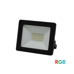 Προβολέας led smd eco 10W RGB 24VDC 4 καλώδια με ανθρακί σώμα στεγανός IP65 απαραίτητο RGB controller